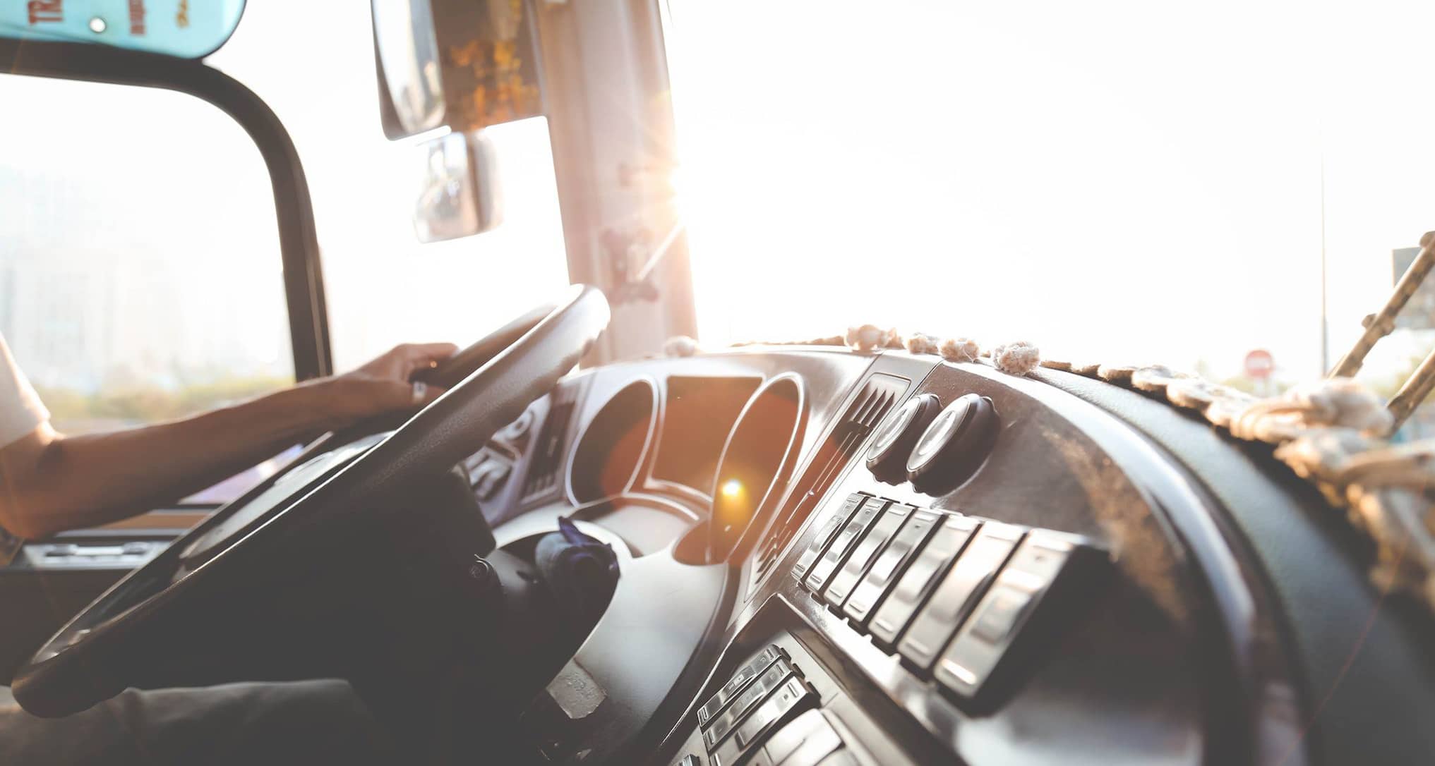 Man holding steering wheel, troubleshoot trucks with jaltest