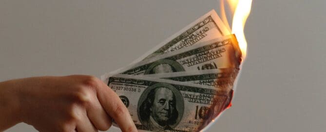 Burning money