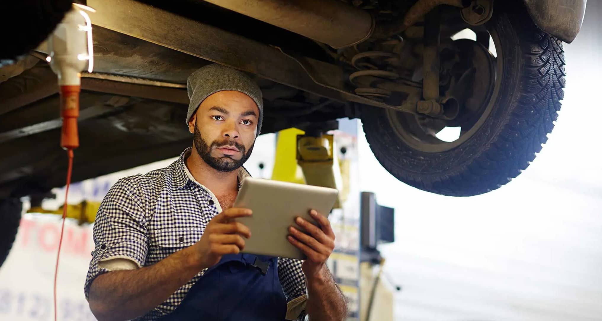 A man calling Triad's technician repair hotline