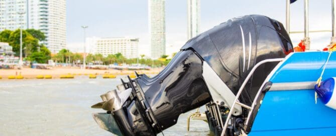 boat motor dropping in the water