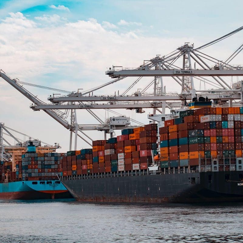 shipping barracks docking at port