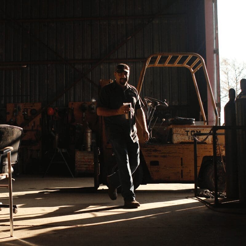 A man at a warehouse