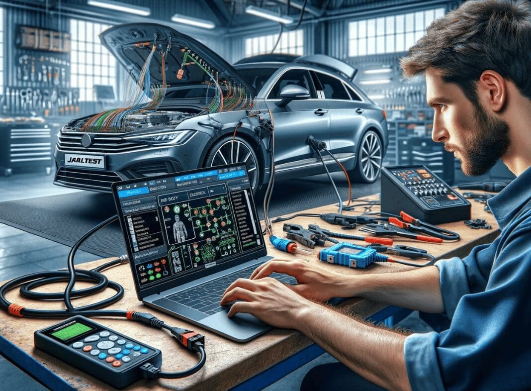 vehicle diagnostics done by techinician