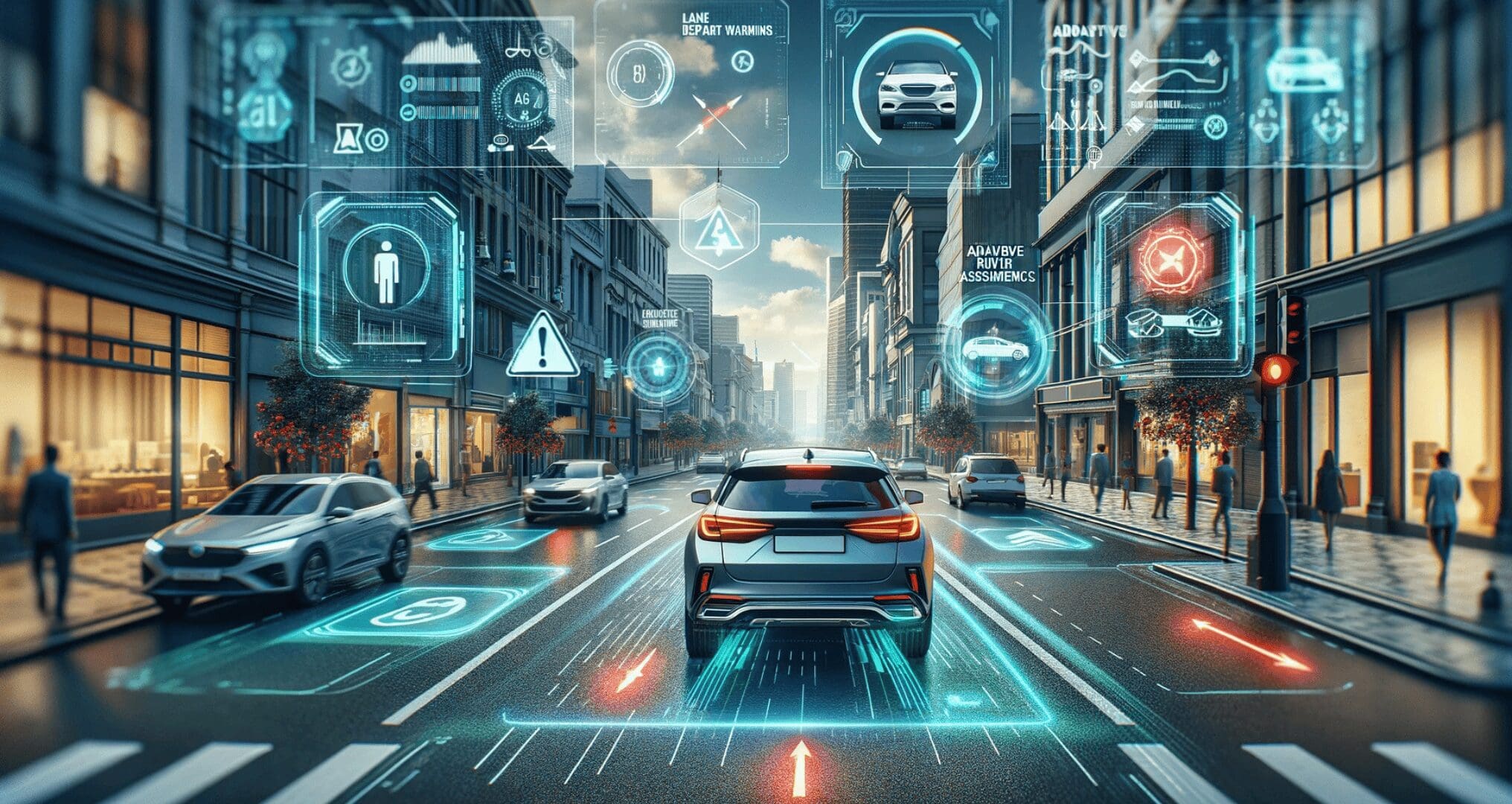 commercial vehicles and trucks driving with ADAS features,