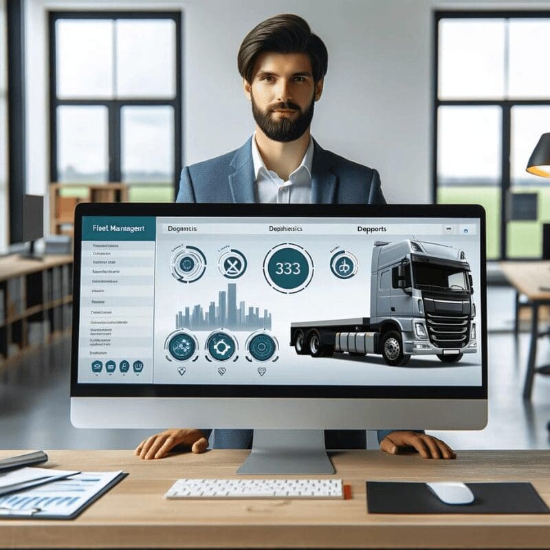 fleet manager in office tracking performance with jaltest software