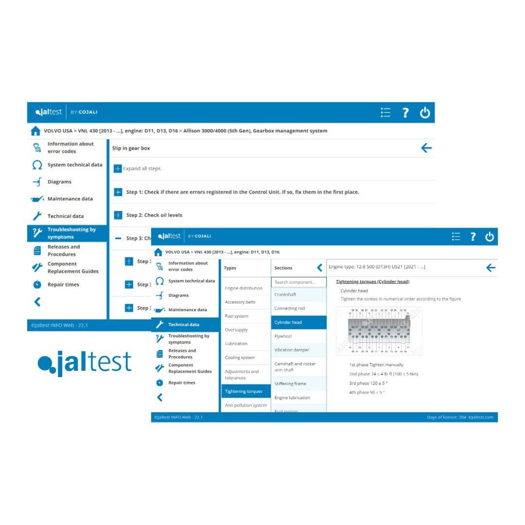 cojali jaltest diagnostic software interface