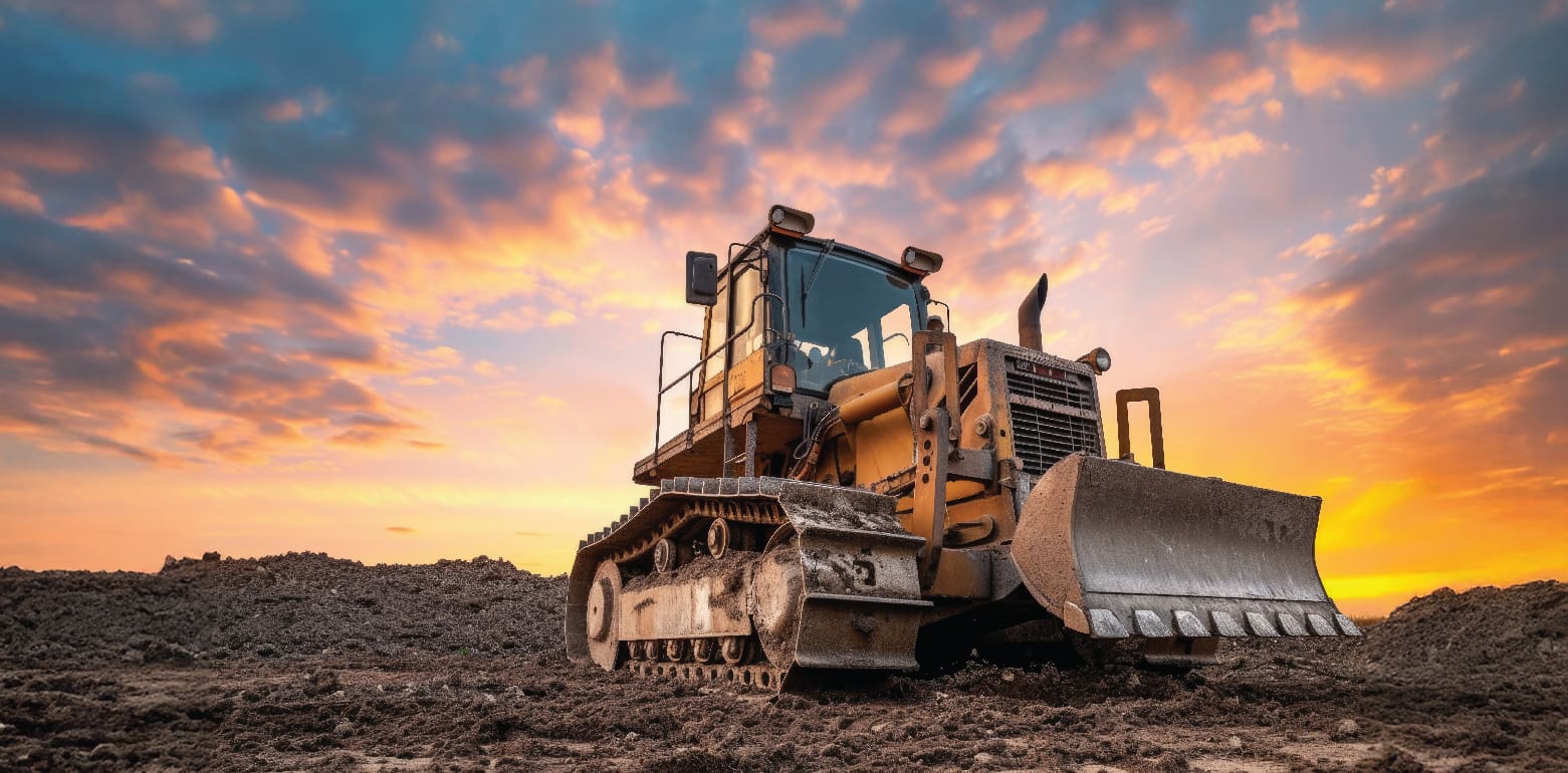 contruction equipment on job site