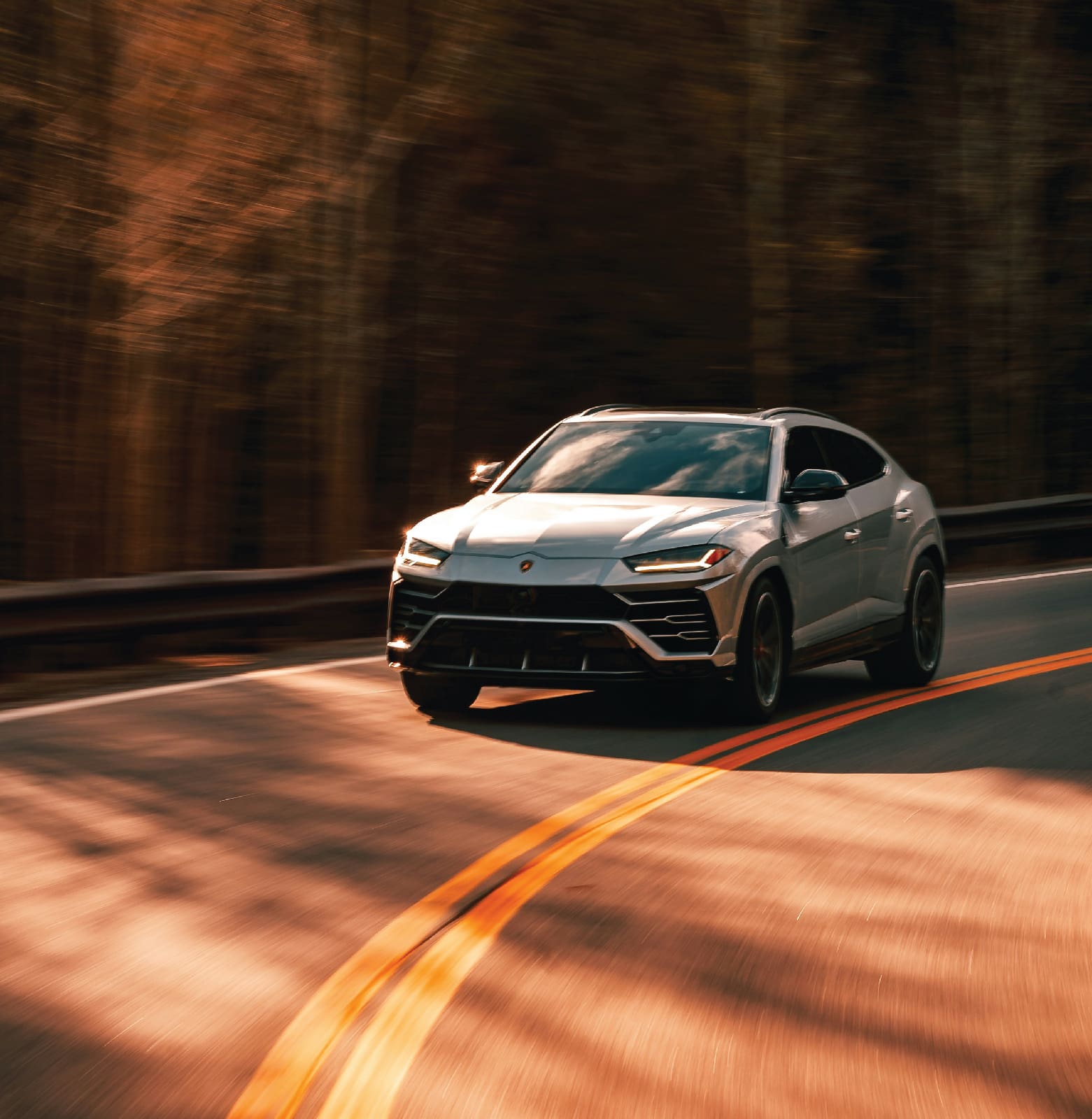 car driving on open road