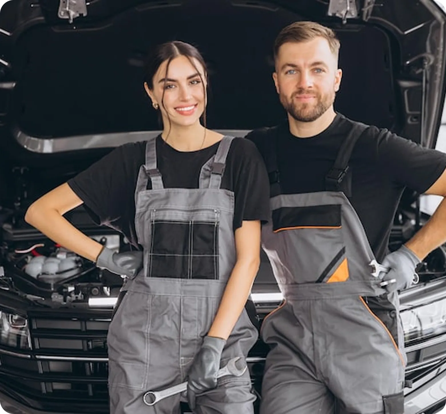 Group 2147224849 (1) girl and guy auto mechanics