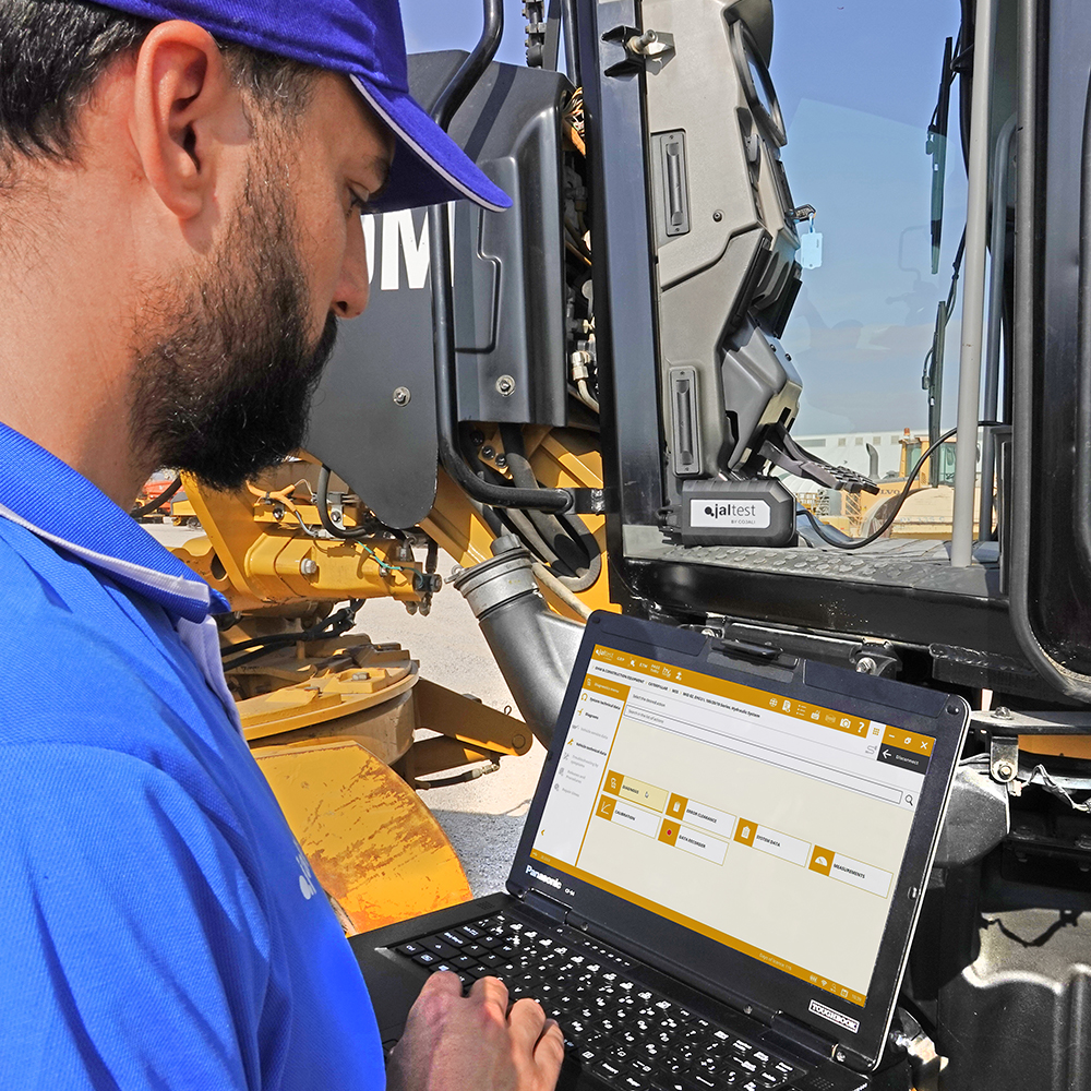 off highway equipment getting a scan