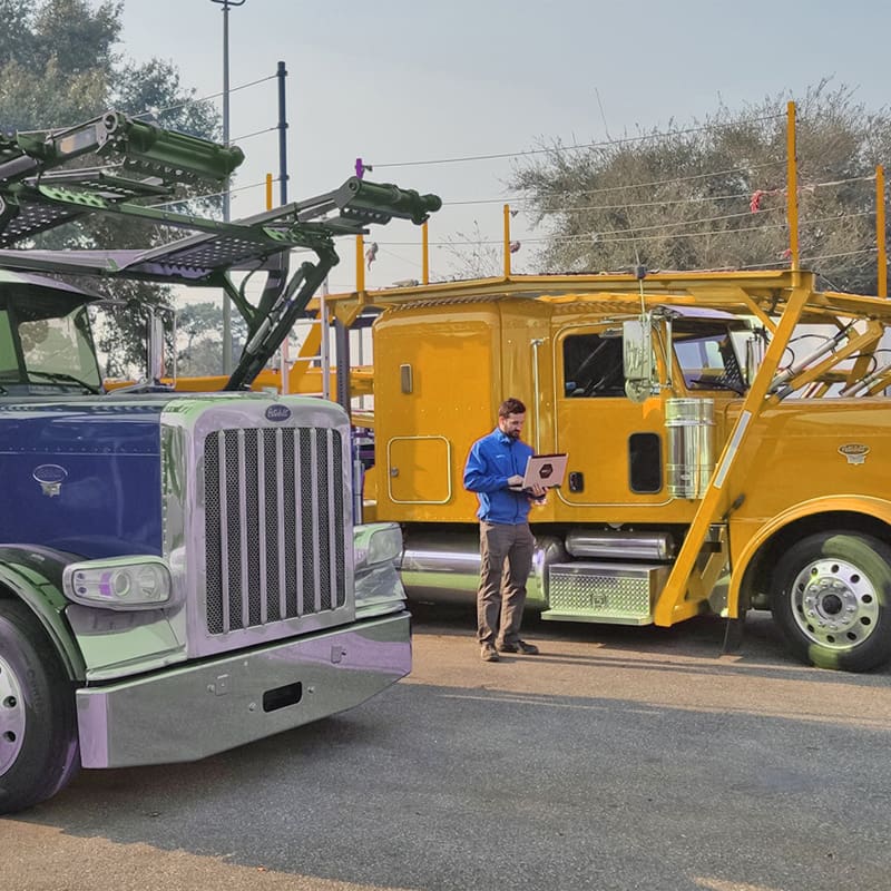 semis with diagnostic tech