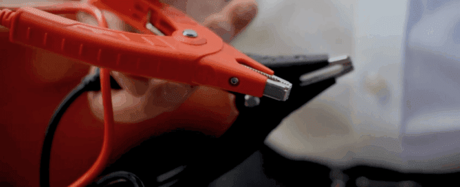 battery tester clamps, black and red connectors