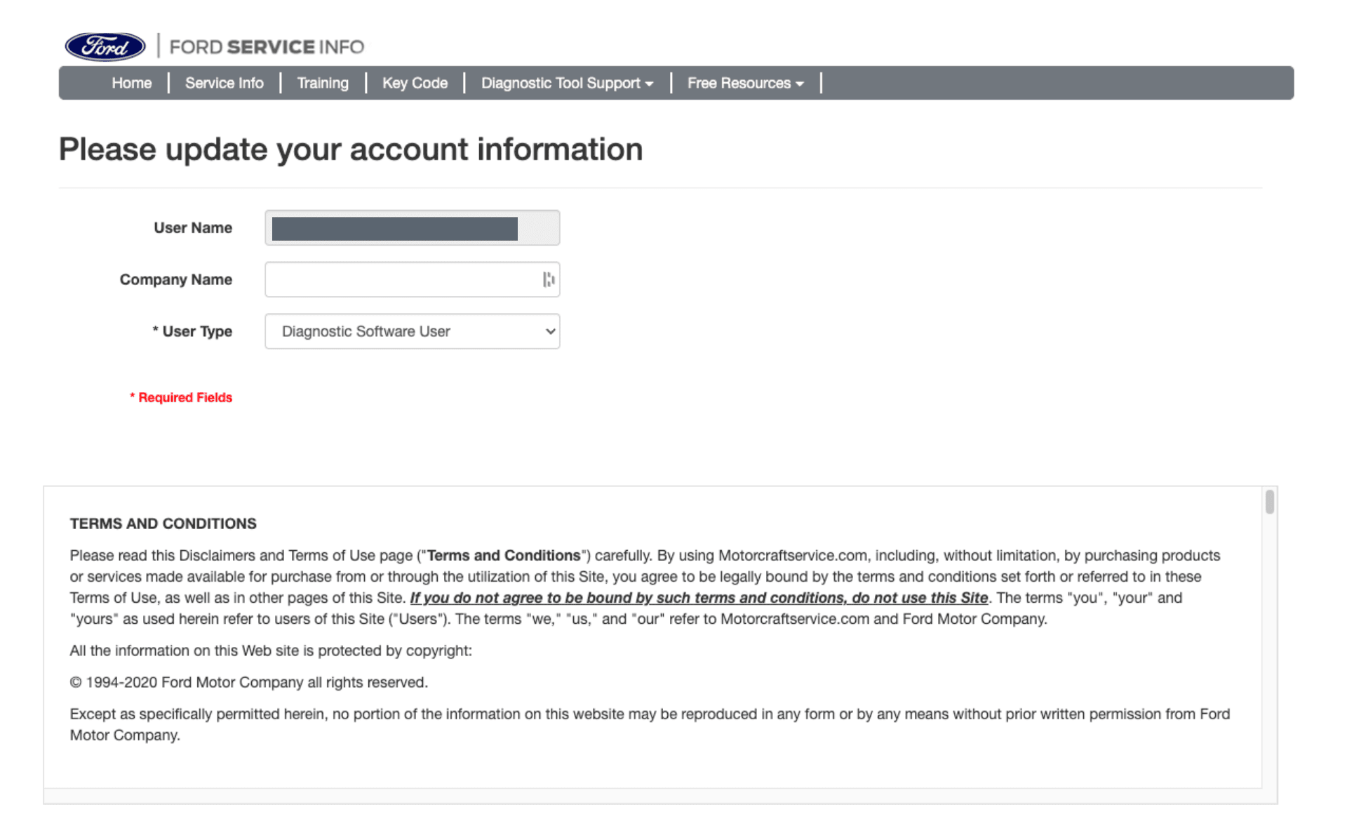 ford service info portal