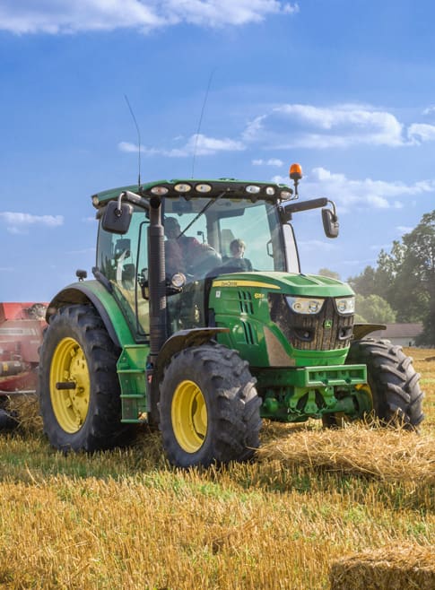 John deere tractor in field