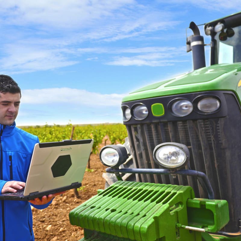 John deere in the field