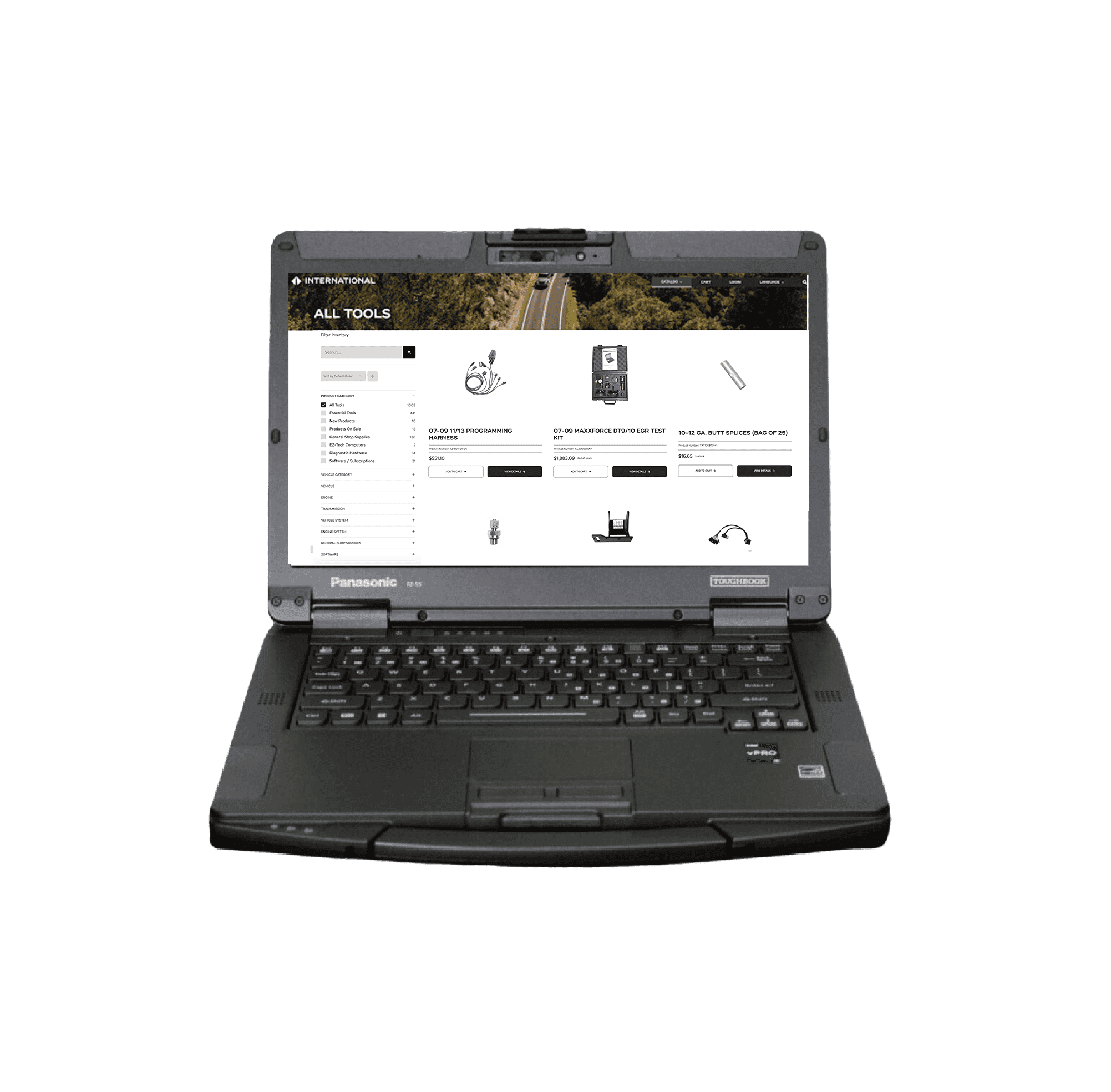 International shop page
