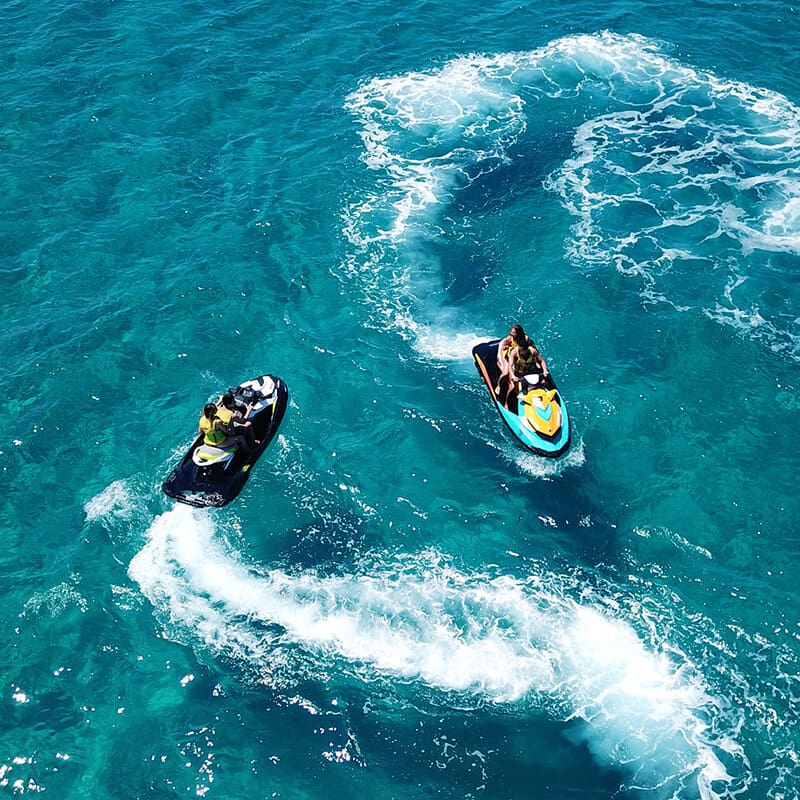 jet skis in the ocean jet skis in the ocean