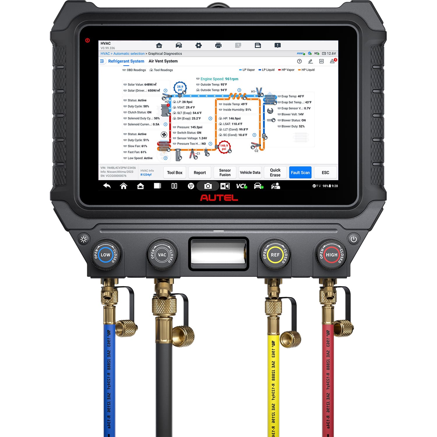 Autel MaxiHVAC AC909 Automotive A/C Diagnostic System - Image 6